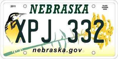 NE license plate XPJ332