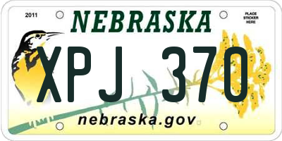 NE license plate XPJ370