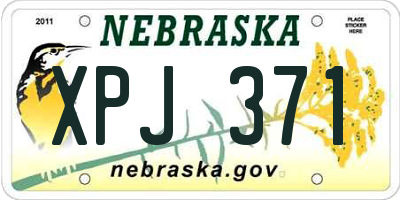 NE license plate XPJ371