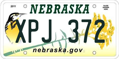 NE license plate XPJ372