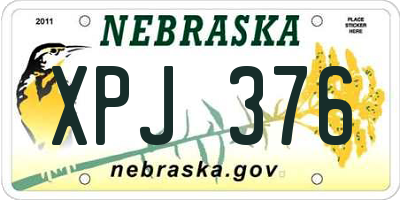NE license plate XPJ376