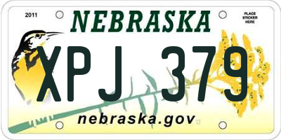 NE license plate XPJ379