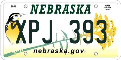 NE license plate XPJ393