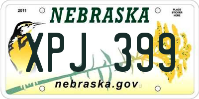 NE license plate XPJ399