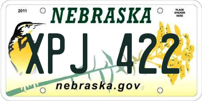 NE license plate XPJ422