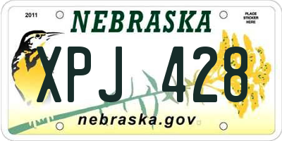 NE license plate XPJ428