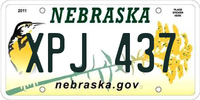 NE license plate XPJ437