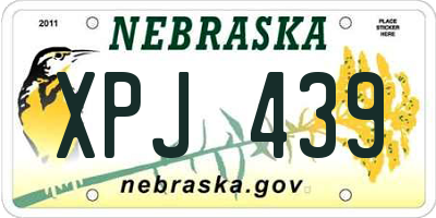 NE license plate XPJ439