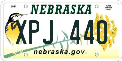 NE license plate XPJ440