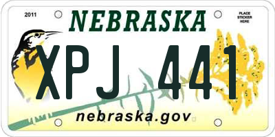NE license plate XPJ441