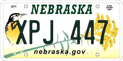 NE license plate XPJ447