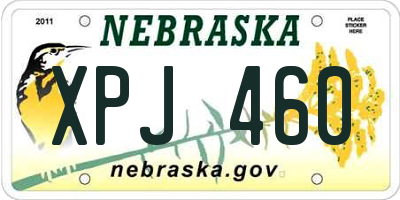NE license plate XPJ460