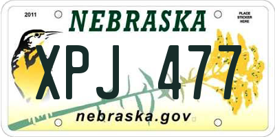 NE license plate XPJ477