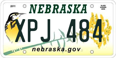 NE license plate XPJ484