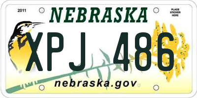 NE license plate XPJ486