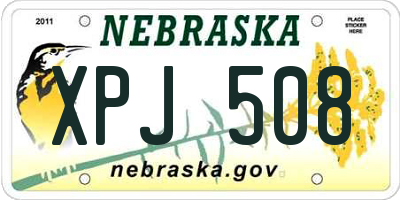 NE license plate XPJ508