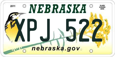 NE license plate XPJ522