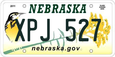 NE license plate XPJ527