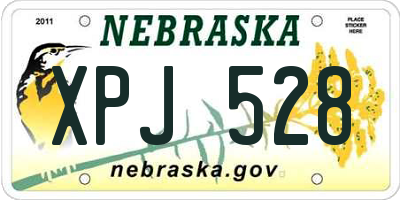 NE license plate XPJ528