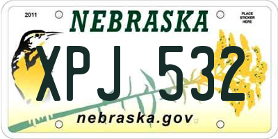 NE license plate XPJ532