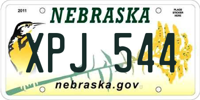 NE license plate XPJ544