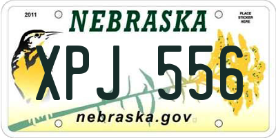 NE license plate XPJ556