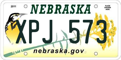 NE license plate XPJ573