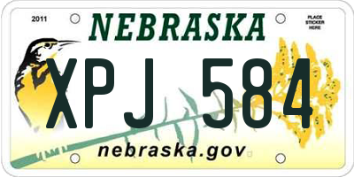 NE license plate XPJ584