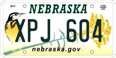 NE license plate XPJ604