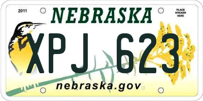 NE license plate XPJ623