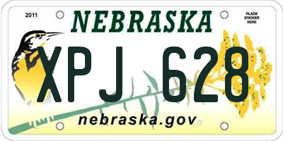 NE license plate XPJ628