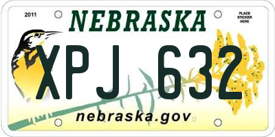 NE license plate XPJ632