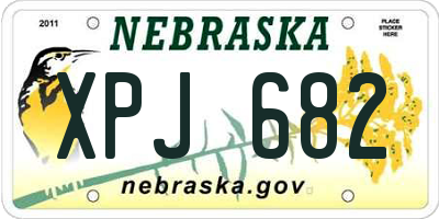 NE license plate XPJ682