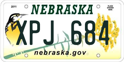 NE license plate XPJ684