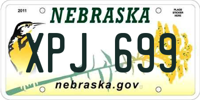NE license plate XPJ699