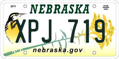 NE license plate XPJ719