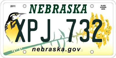 NE license plate XPJ732