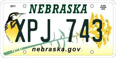 NE license plate XPJ743
