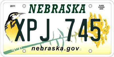NE license plate XPJ745