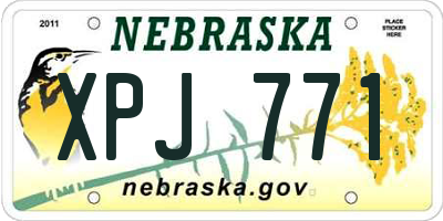 NE license plate XPJ771