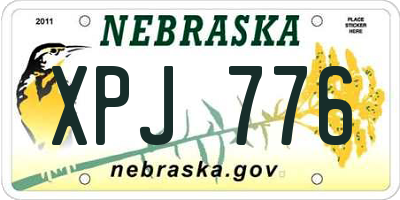 NE license plate XPJ776