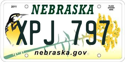 NE license plate XPJ797