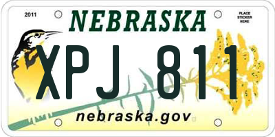 NE license plate XPJ811