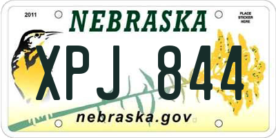 NE license plate XPJ844