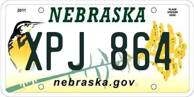 NE license plate XPJ864