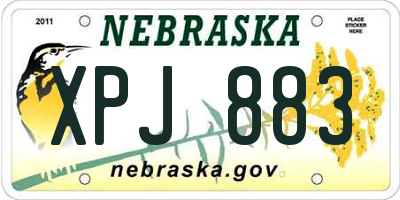 NE license plate XPJ883