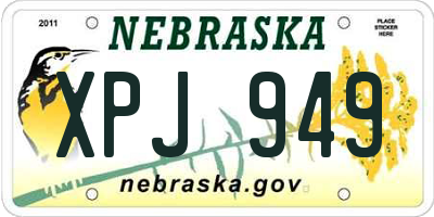 NE license plate XPJ949