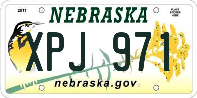 NE license plate XPJ971