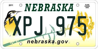 NE license plate XPJ975