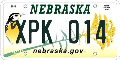 NE license plate XPK014